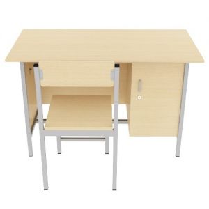 BỘ BÀN GHẾ GIÁO VIÊN XUÂN HÒA KÈM HỘC TỦ GỖ CÔNG NGHIỆP ĐẸP BGV-02A