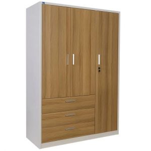 TỦ SẮT QUẦN ÁO CÁNH GỖ HÒA PHÁT-THE ONE TU18B2C3