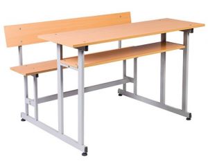BÀN LIỀN GHẾ HỌC SINH HÒA PHÁT - MẪU BÀN HỌC ĐÔI BẰNG GỖ ĐẸP BHS103B
