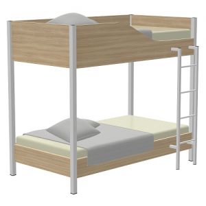 MẪU GIƯỜNG TẦNG GỖ CÔNG NGHIỆP ĐẸP CAO CẤP - GIƯỜNG GỖ HAI TẦNG THE METRO BED 3